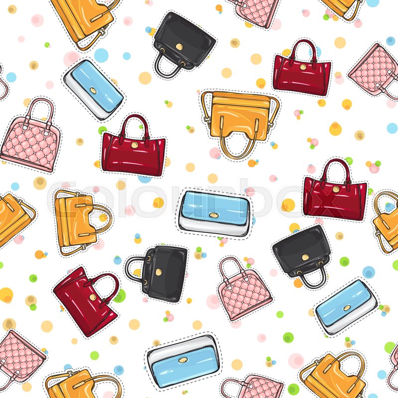 Collection of different women handbags Stock Vector Colourbox