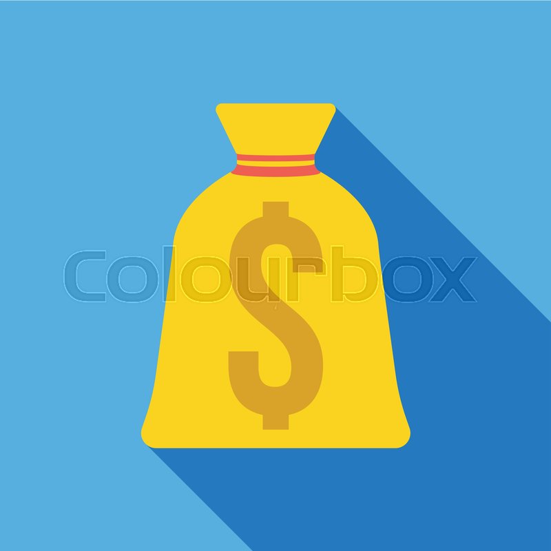 Money Bag Vector Icon This Flat Stock Vector Colourbox | Earn Money