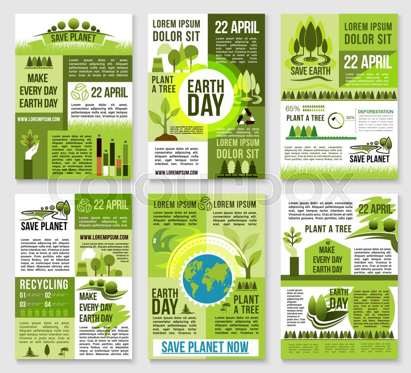 earth day poster template save planet stock vector save the day template