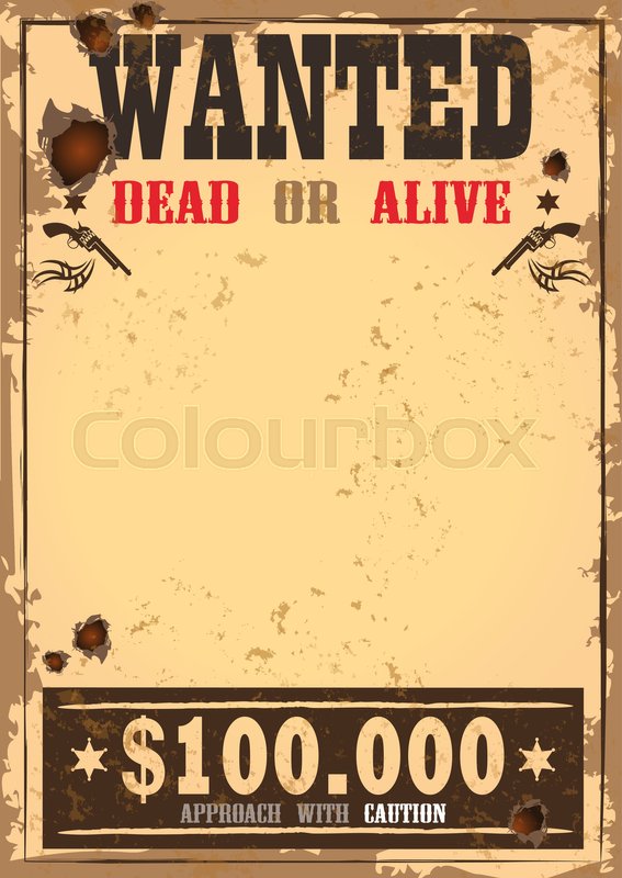 Wanted Poster Template - Sample Templates Wanted paper template