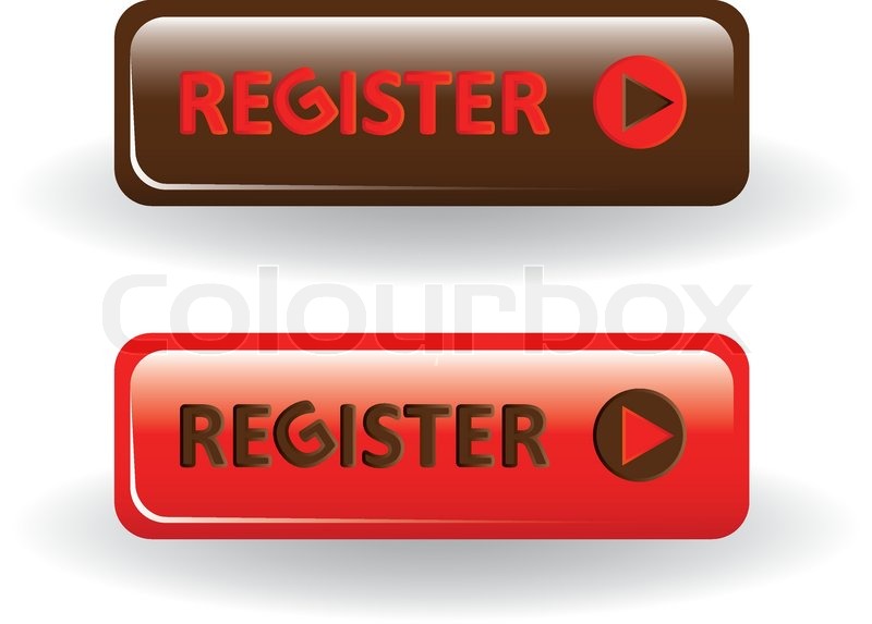 Register buttons - brown and red | Stock vector | Colourbox