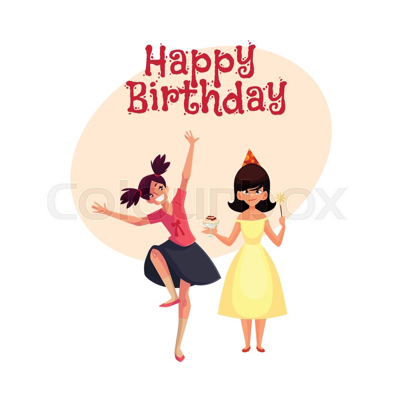  Happy  birthday  vector greeting card Stock Vector 