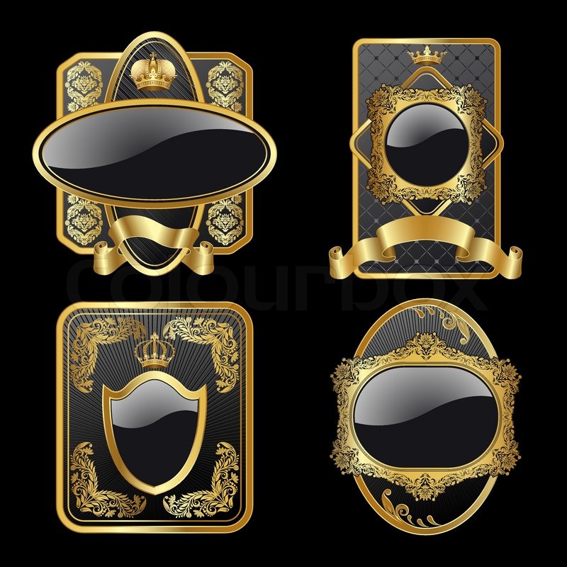 set from black labels