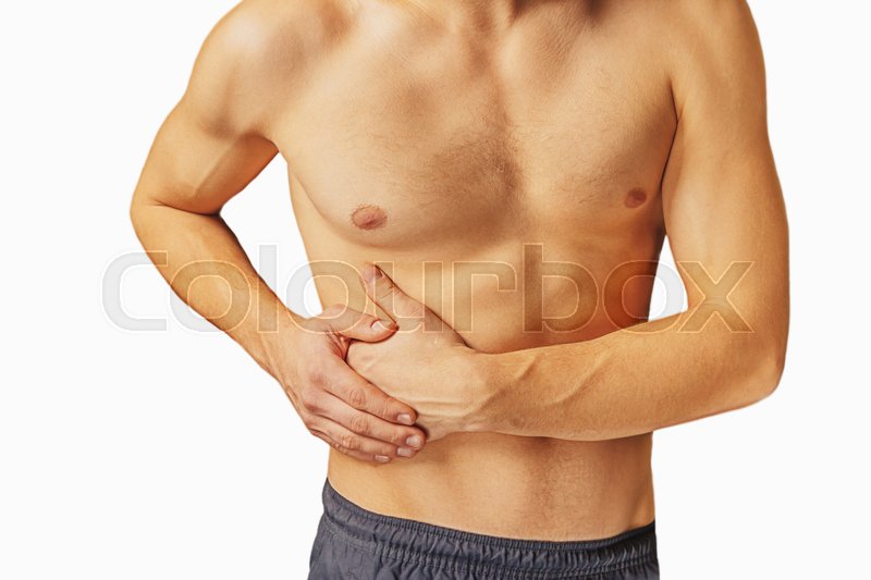 Acute Pain In A Right Side Of Male Stock Image Colourbox