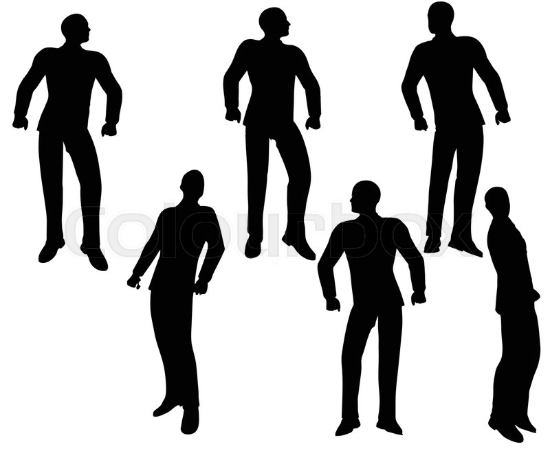 eps 10 vector illustration of businessman silhouette in super power