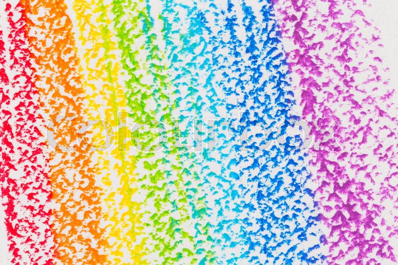 hand drawn colorful oil pastel rainbow background crayon background