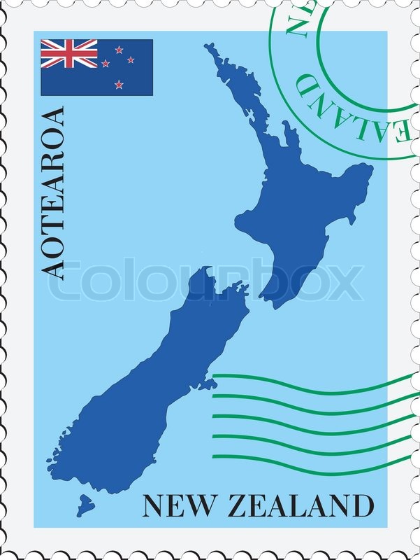 Mail to / from New Zealand StockVektor Colourbox