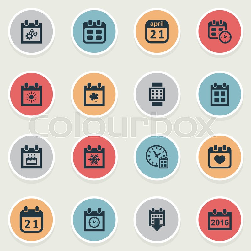 vector illustration set of simple plan icons elements history