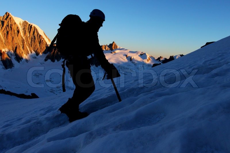 Mountaineering in the Alps Stock image Colourbox