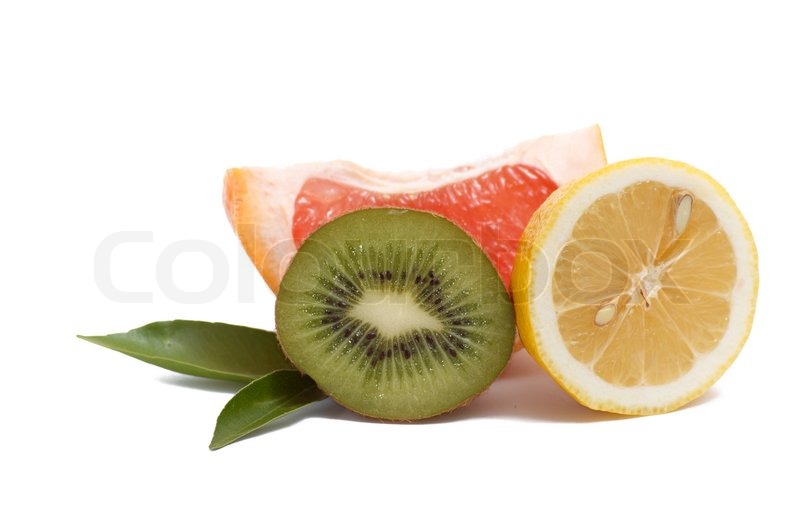 Juicy Kiwi, Zitrone und Grapefruit auf ... | Stock Bild | Colourbox