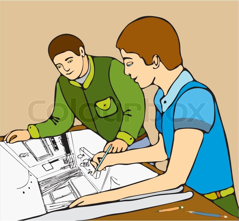 Architect, job, man Stock Vector Colourbox