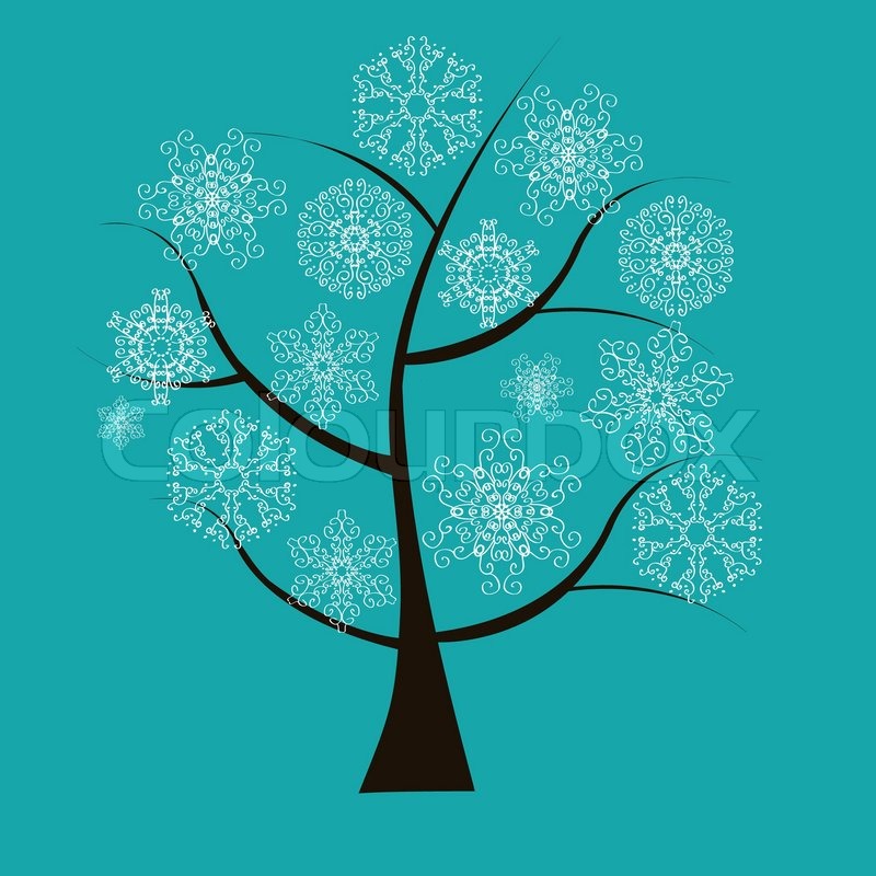 winter tree from snowflakes by the vector colourbox beautiful winter tree in blue background with white snowflakes stock vector colourbox winter tree from snowflakes by the vector colourbox beautiful winter tree in blue background with white snowflakes stock vector colourbox