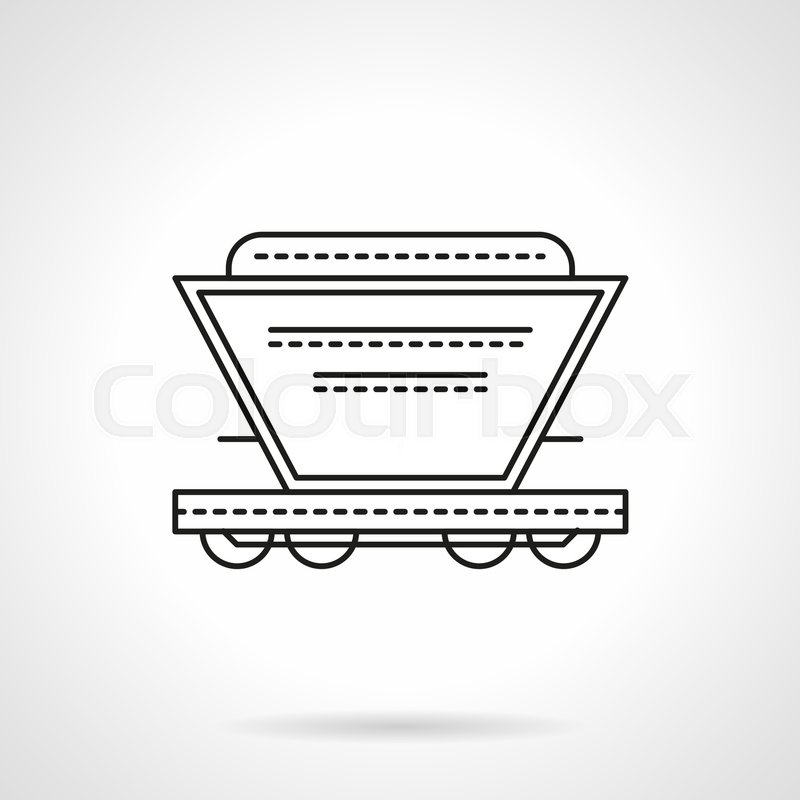 Symbol of hopper rail car. Railroad Stock vector Colourbox
