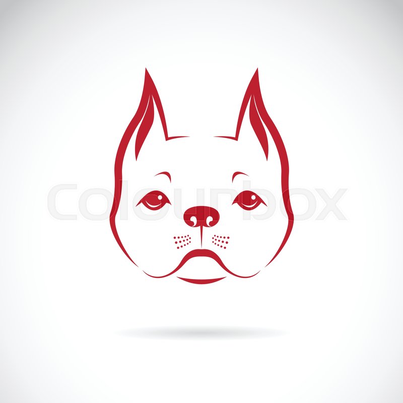 Vector of a dog face on a white | Stock vector | Colourbox