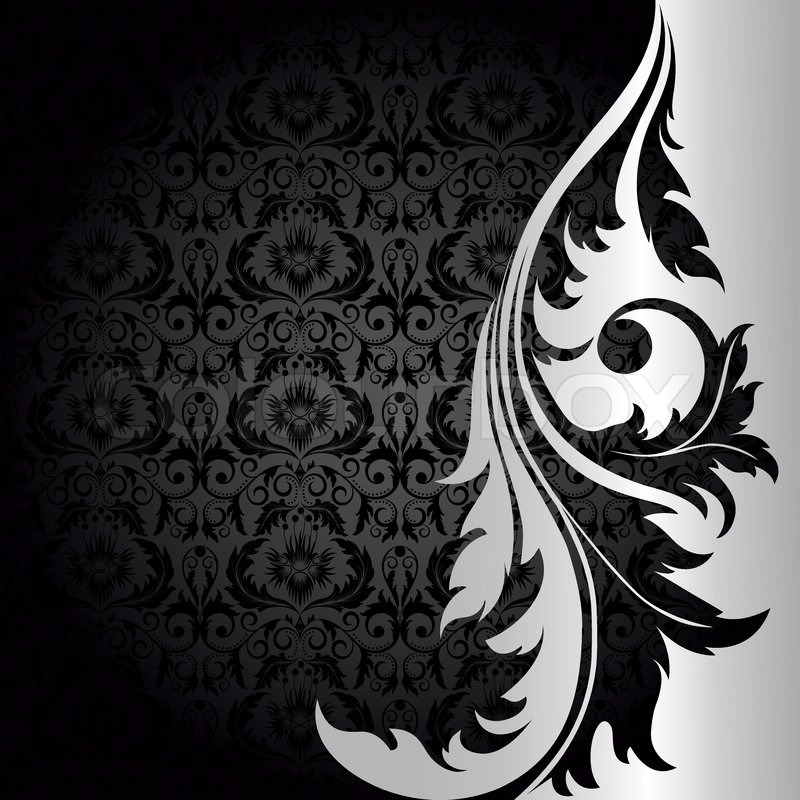 "Black and silver background" Stock vector Colourbox