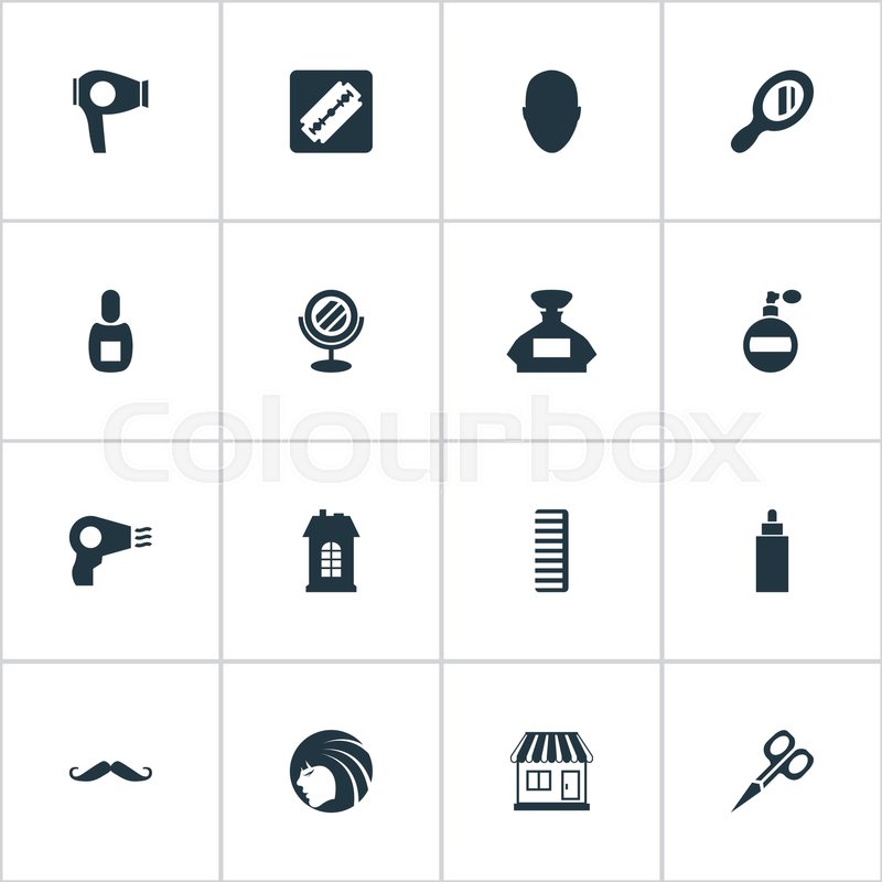 Vector Illustration Set Of Simple Stock Vector Colourbox