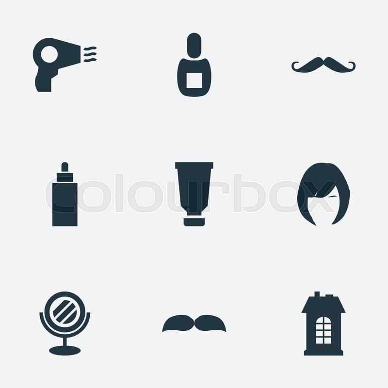 Vector Illustration Set Of Simple Stock Vector Colourbox