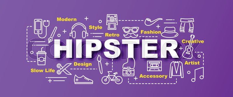 Hipster Vector Trendy Banner Design Stock Vector Colourbox