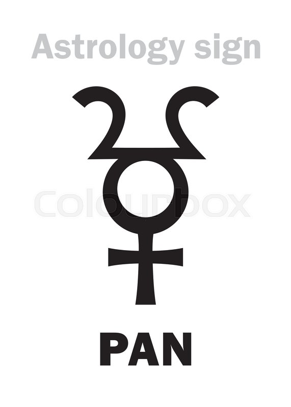 Astrology Alphabet: PAN (Faun), | Stock vector | Colourbox