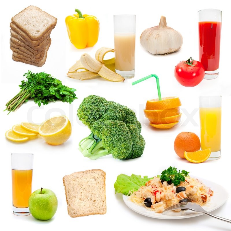 Set of bio food isolated on white | Stock image | Colourbox
