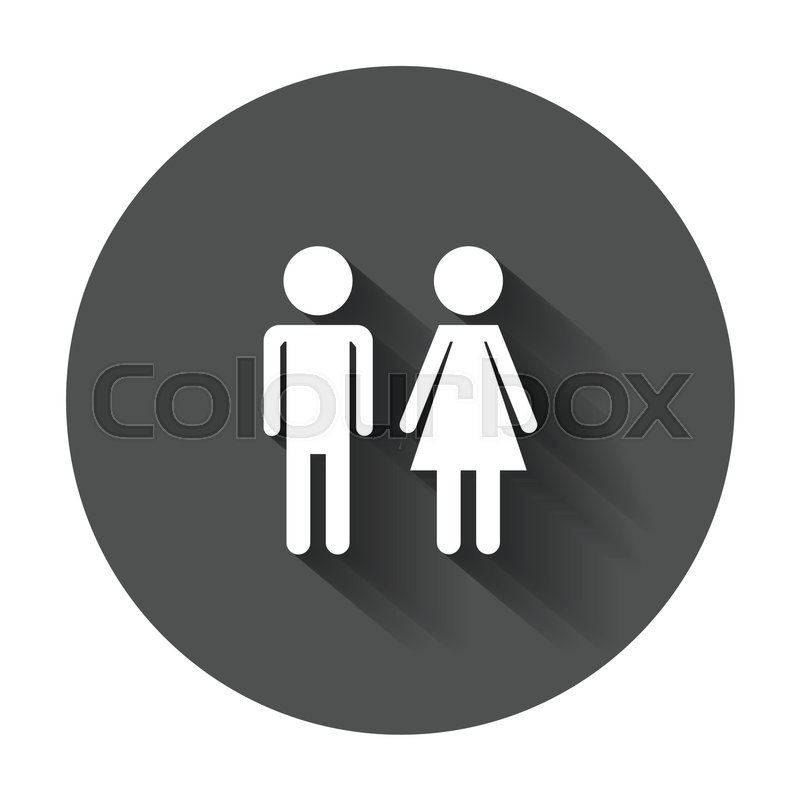 Vector man and woman icon. Modern flat ... | Stock vector | Colourbox