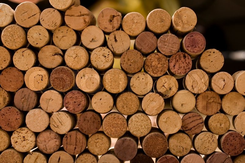 Wine corks tops closeup Stock image Colourbox