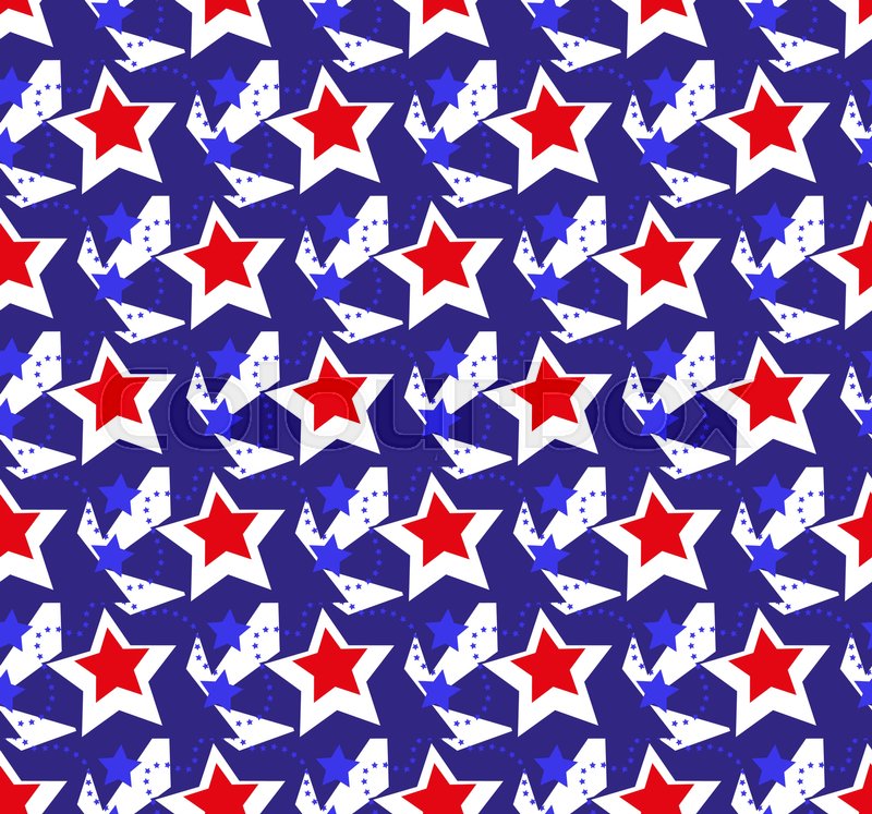 American USA flag seamless patterns. Stock vector Colourbox