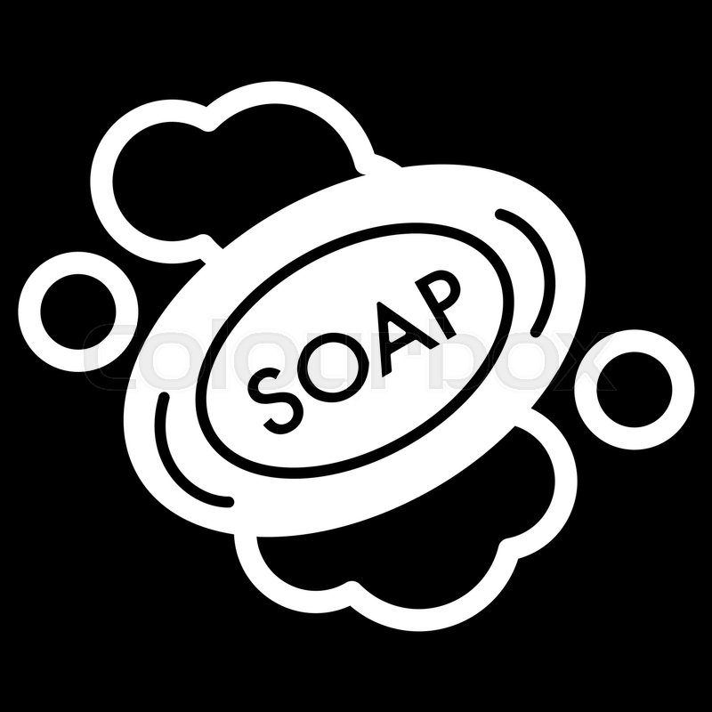 Soap vector icon. Black soap | Stock vector | Colourbox