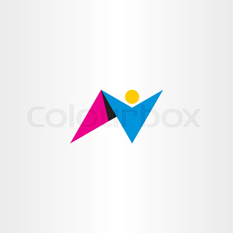 Man Letter N Logo Vector Design Icon Stock Vector Colourbox