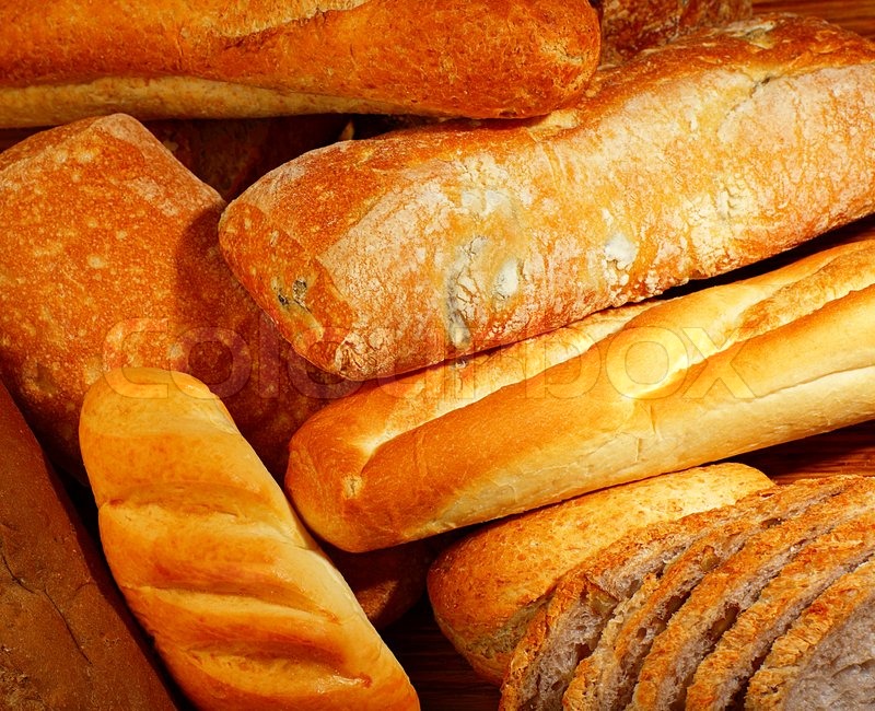Fresh Baked Bread Background Variety Stock Image Colourbox