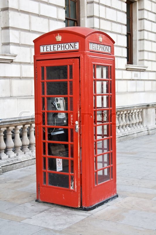 Berømte røde telefonboks i London , England | stock foto | Colourbox