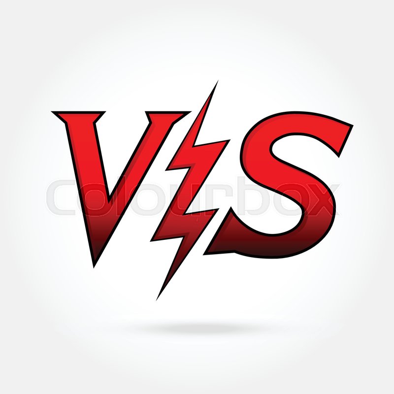 Versus Letters Or Vs Logo Isolated Stock Vector Colourbox