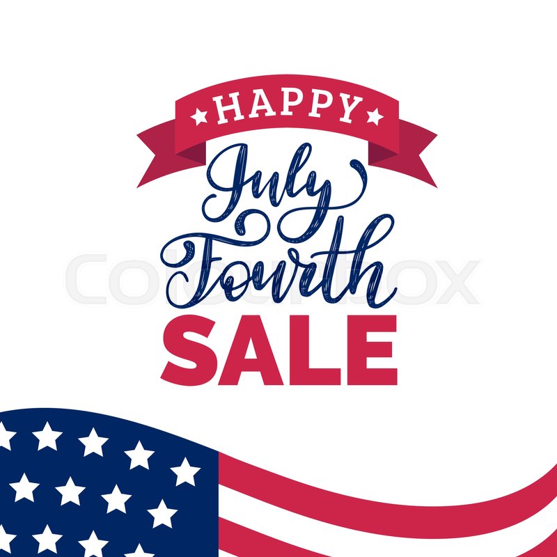 Vector Fourth of July Sale hand Stock vector Colourbox