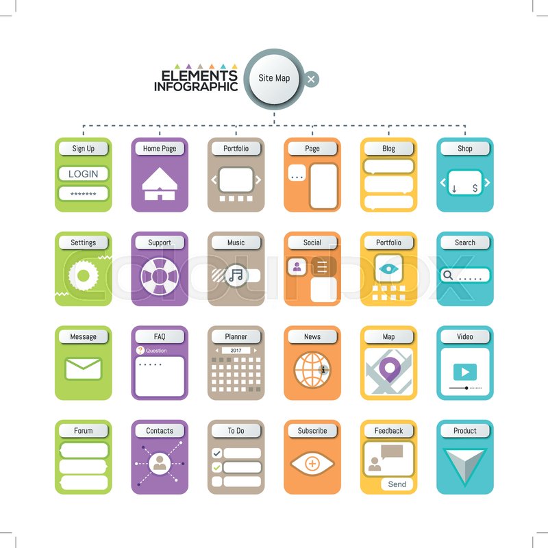 creative infographic design template elements with pictograms for