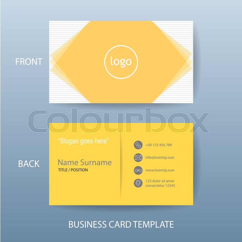 vector modern and clean business card name card design template in