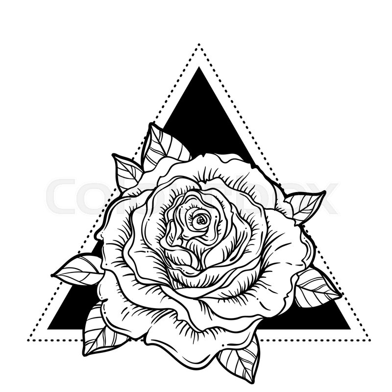rosicrucianism symbol blackwork tattoo flash all seeing eye