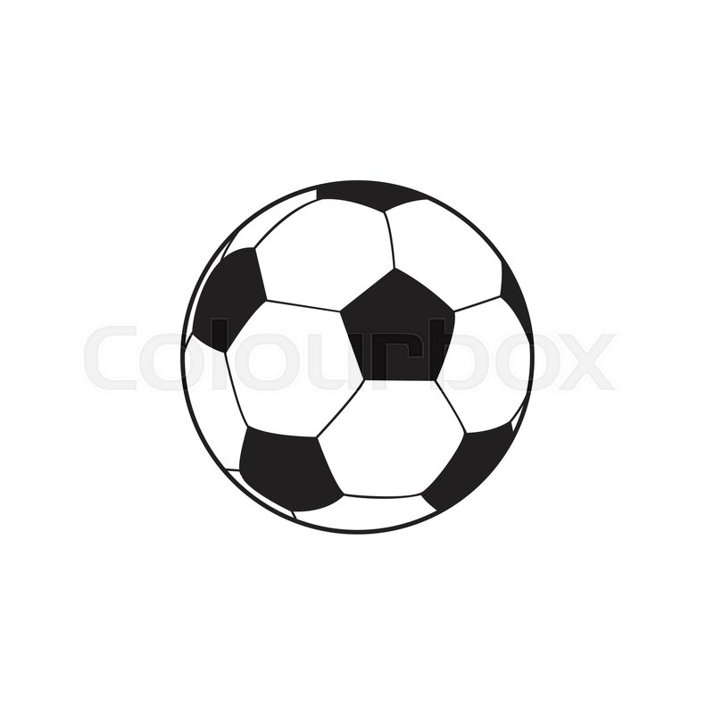 Soccer ball flat icon. | Stock vector | Colourbox