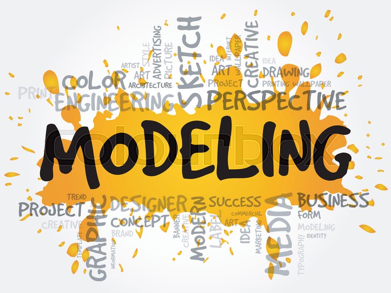 MODELING word cloud, creative business Stock vector Colourbox