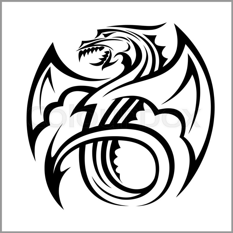 dragon logo dragon vector logo stock vector colourbox dragon template