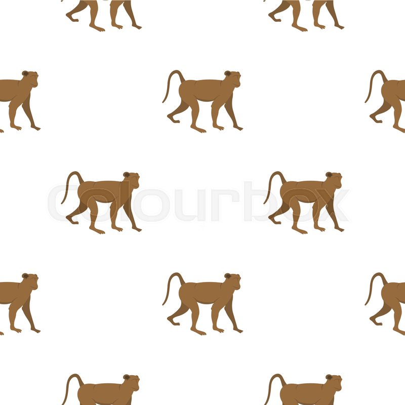 Brown monkey pattern seamless for any ... | Stock vector | Colourbox