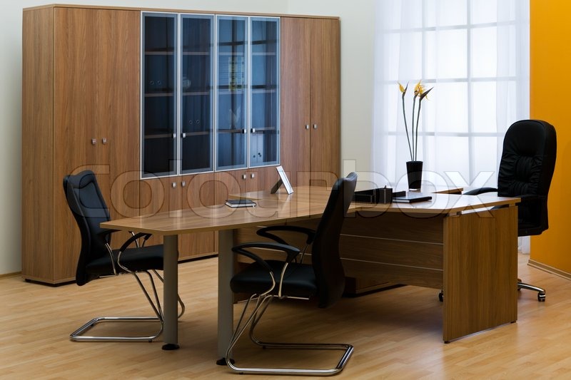Möbel, büro, dunkel | Stockfoto | Colourbox