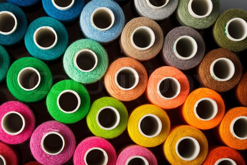 Sewing threads multicolored background | Stock image | Colourbox