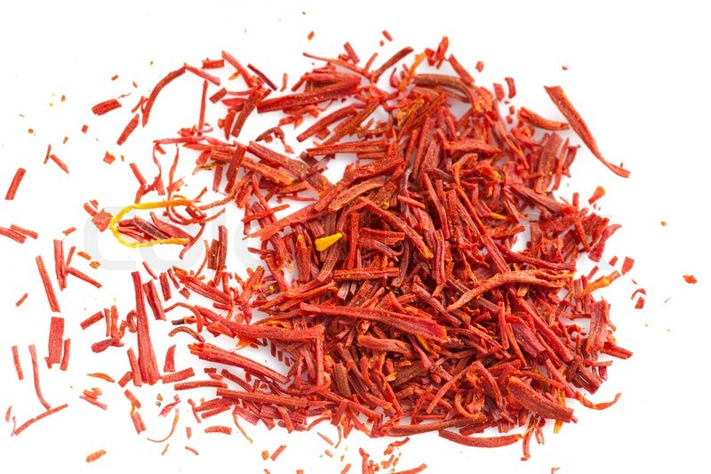 Photo shot of saffron spice Stock image Colourbox