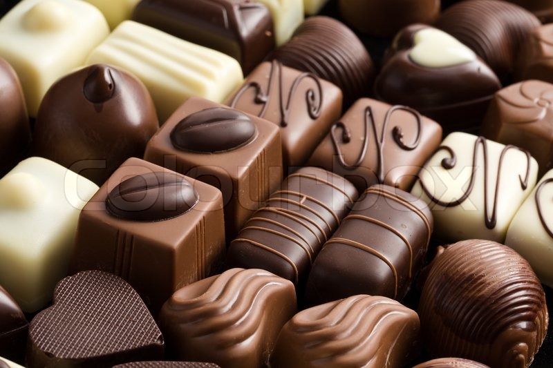 Photo shot of various chocolate pralines | Stock Photo | Colourbox