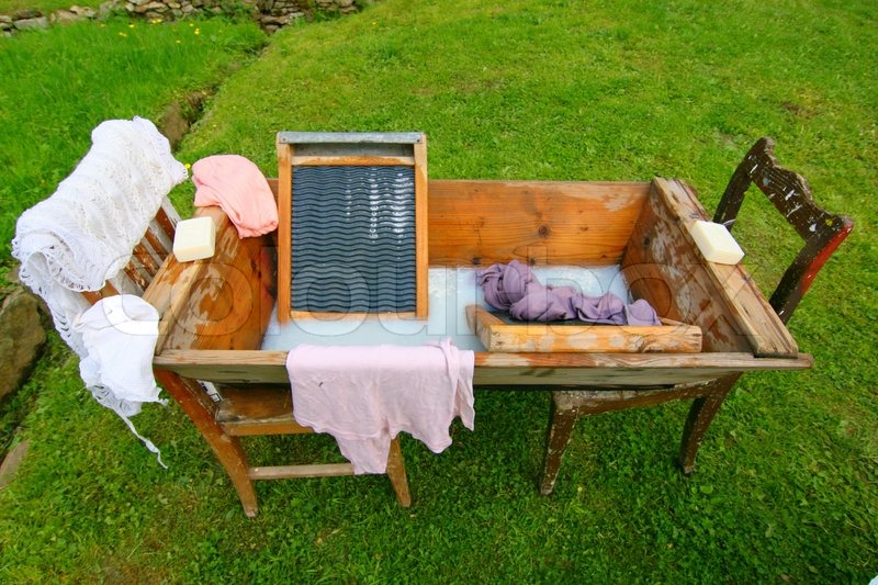 Waschzuber , Waschbrett , Hände waschen , alte , Geschichte , Haushalt