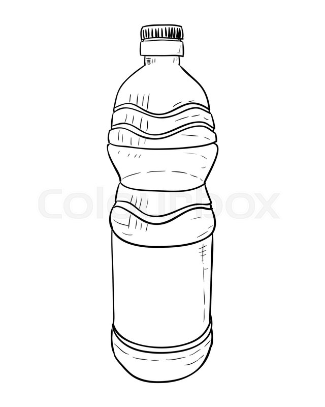 Vector sketch of plastic bottle. Hand | Stock Vector | Colourbox