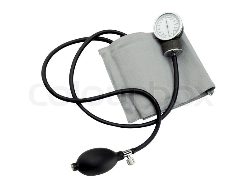Sphygmomanometer isolated on white ... | Stock image | Colourbox