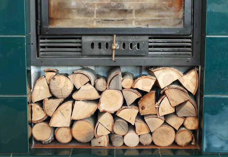 Die shoped Holz und Kamin | Stock Bild | Colourbox