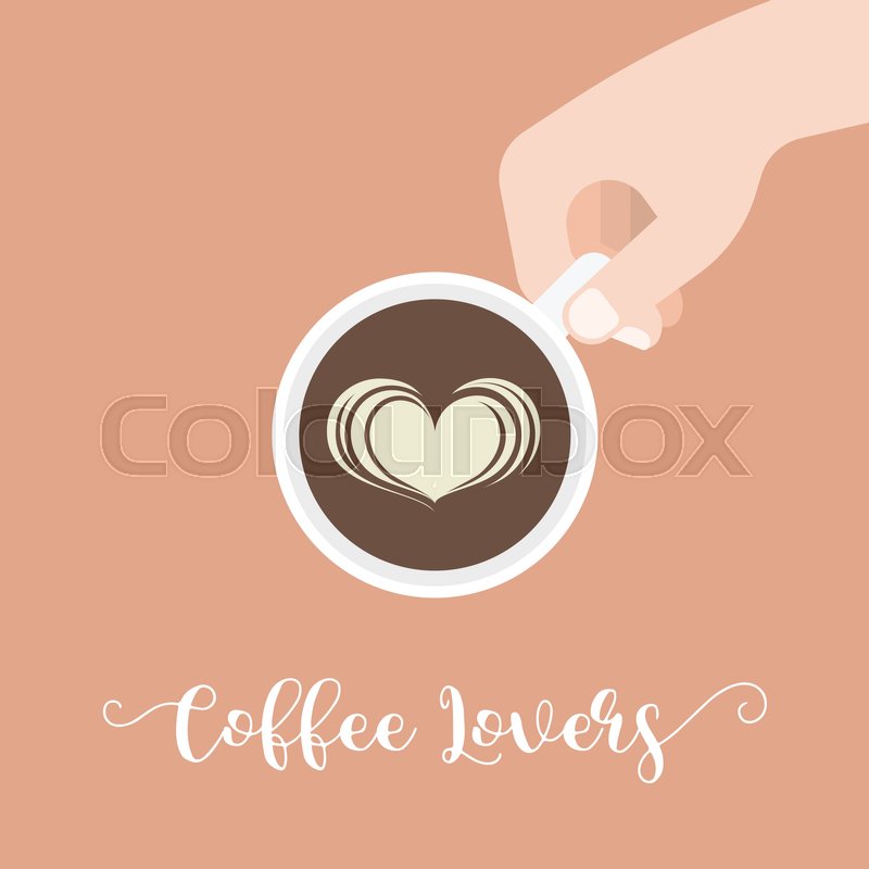 Coffee Lover Hand Lettering Stock Vector Colourbox