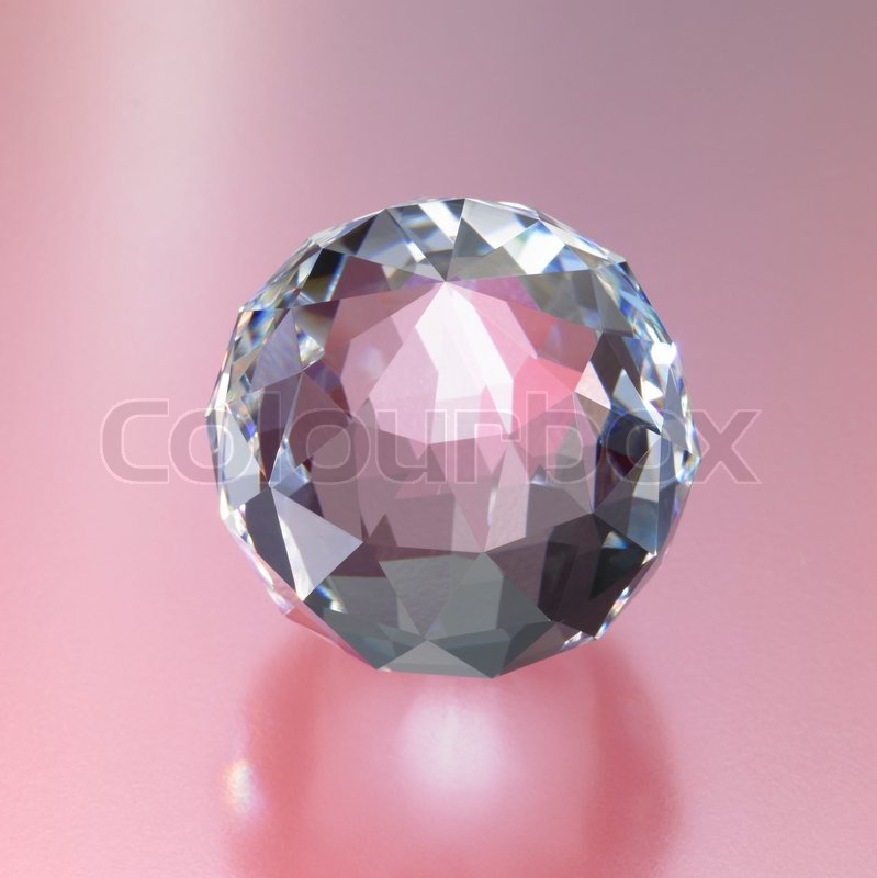Studio photography of a diamond ball Stock image Colourbox